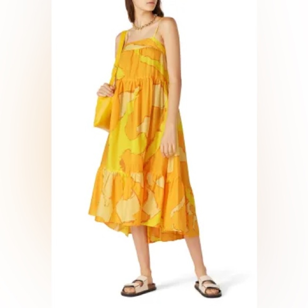 Simon Miller Dresses | Pumpa Dress Yellow Abstract Summer Print – Womens